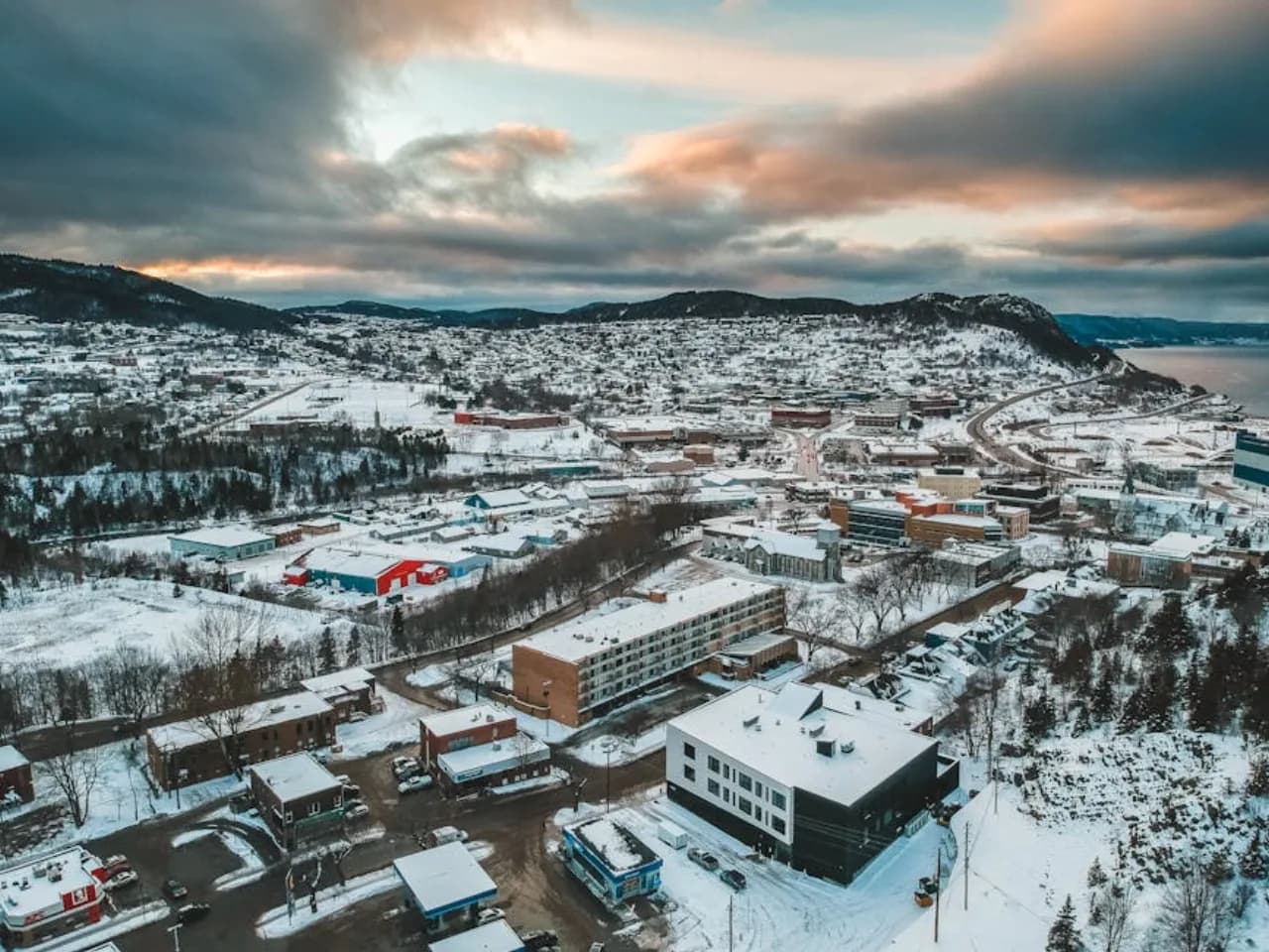 Skyline of Corner Brook, Newfoundland and Labrador, Canada — fence supply, rental and installation by Fenced.ca