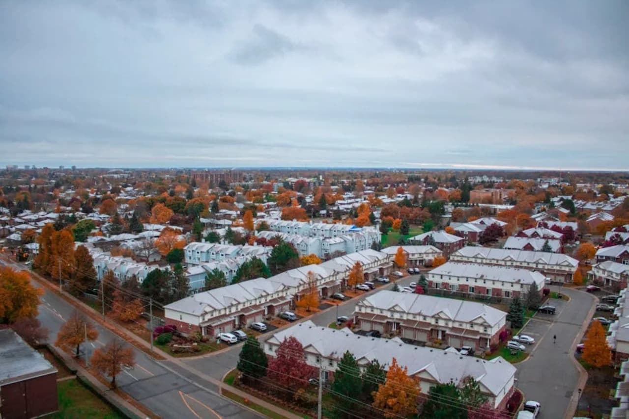 Skyline of Kitchener, Ontario, Canada — fence supply, rental and installation by Fenced.ca