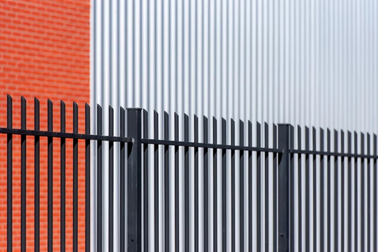Commercial property perimeter fence — chain-link and ornamental steel — Fenced.ca