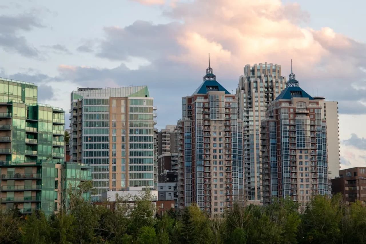 Skyline of Red Deer, Alberta, Canada — fence supply, rental and installation by Fenced.ca